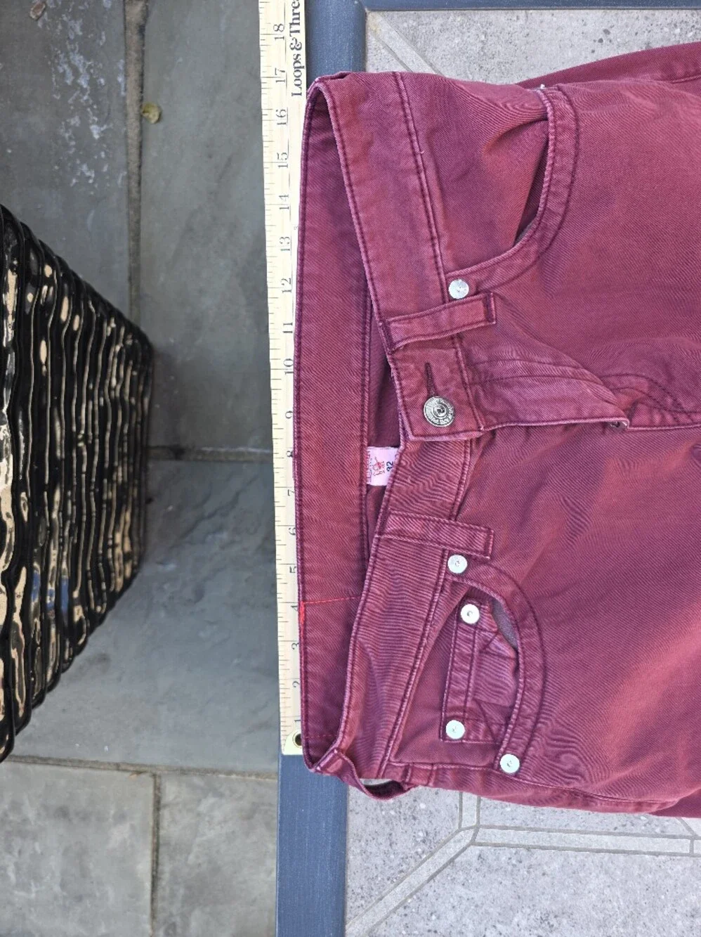 True Religion fit profile stitching