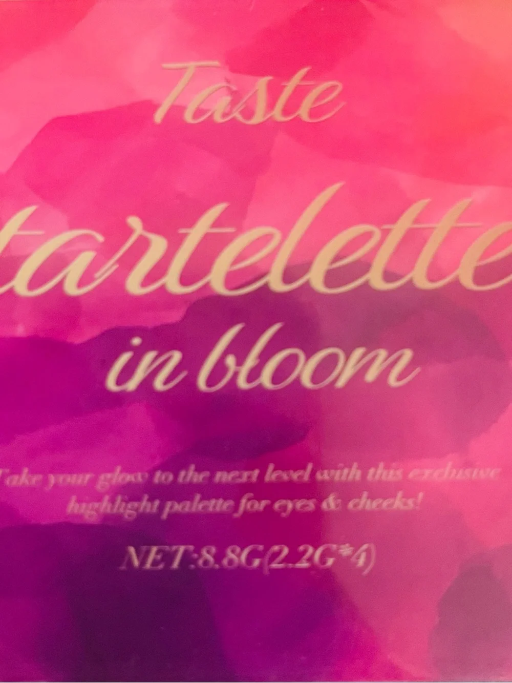 Tartelette in Bloom Eyes & Cheeks Palette - Pink Purple Packaging