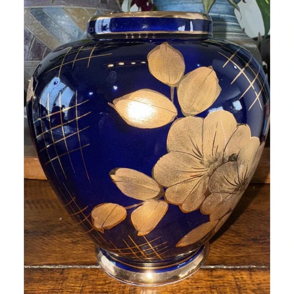 Cobalt Blue Vase‎ Handmade In Turkey 6.25