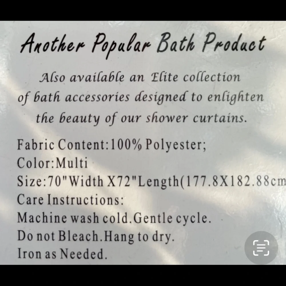N/A fabric shower