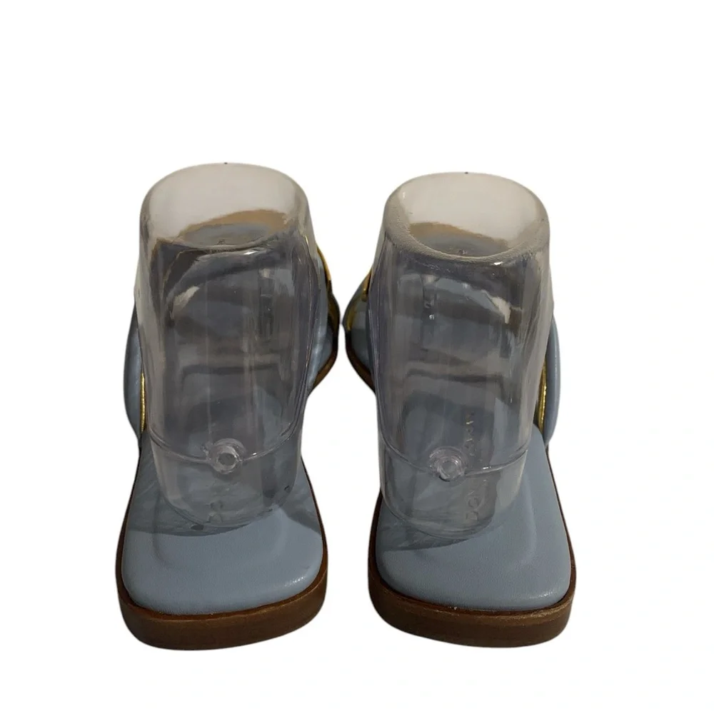 Donna Karan Elegant Blue and Gold Women's Sandals 8