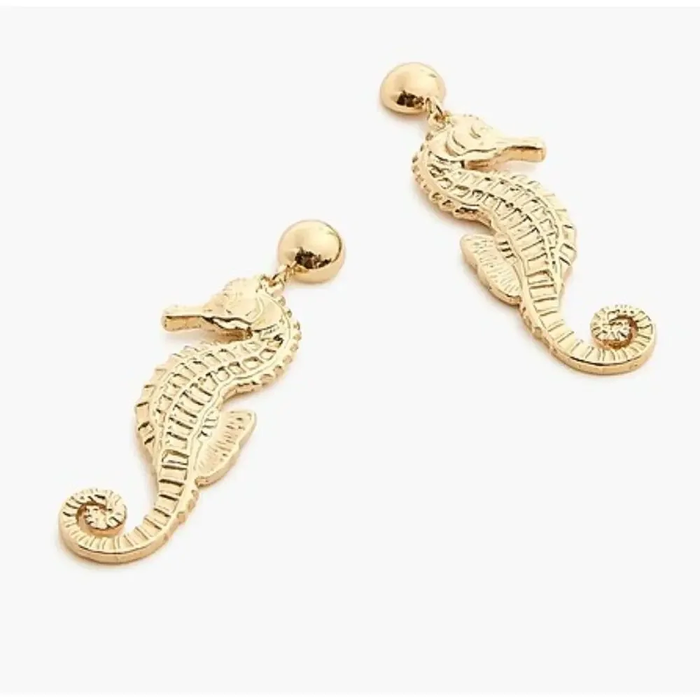 J. Crew Factory titanium earrings brass