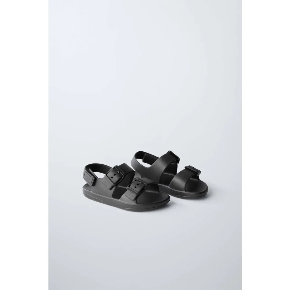 Baby Zara Black Pool Sandals Size 9 US 25 EU