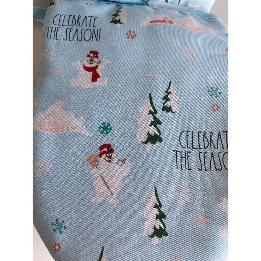 2 Pack Rae‎ Dunn Oven Mitts Frosty The Snowman Celebrate The Season Holiday NEW
