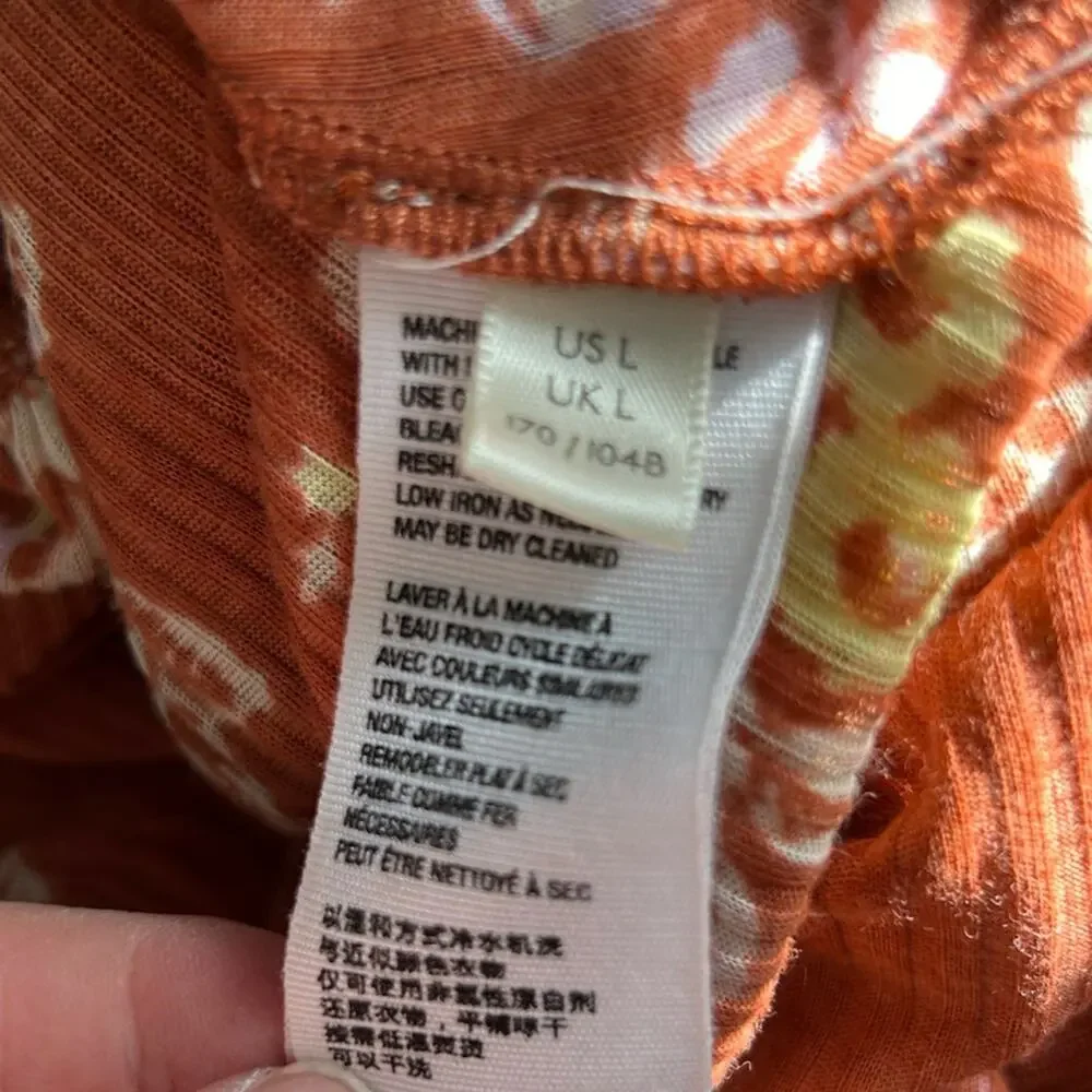 Free People print signature tunic
