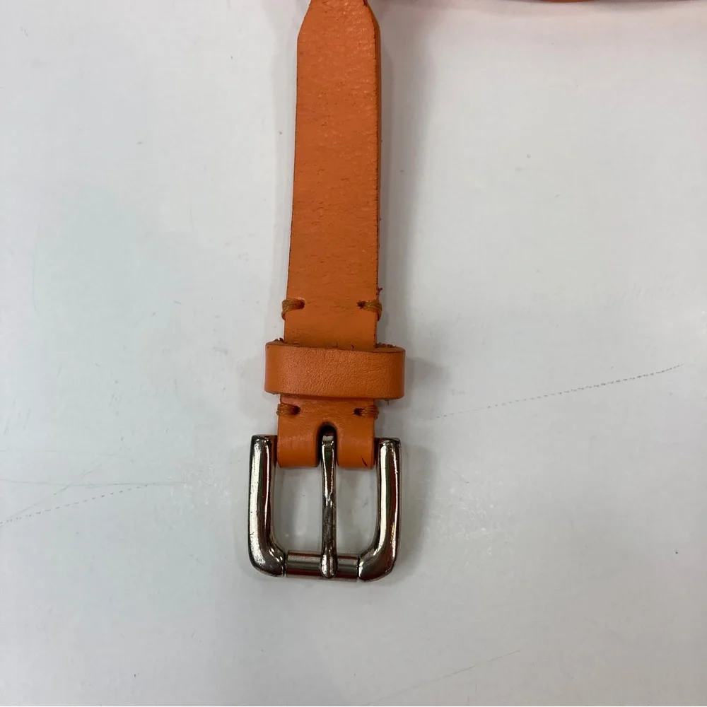 Lands End Women's Perforated Orange Belt M/L