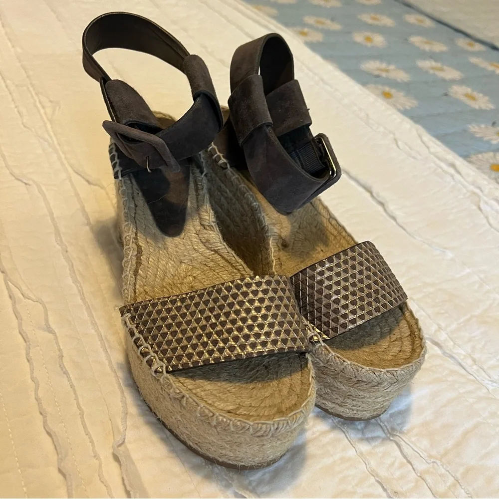 Vince gray leather
