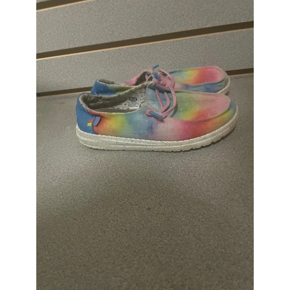 Hey Dude Wendy Youth Dreamer Magic‎ Tie Dye Slip On Shoes Kids Size 2 40102-9CR