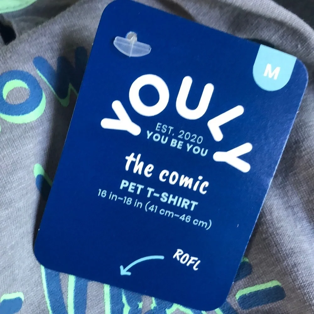 NWT Youly “the Comic” Down Dog T-shirt M
