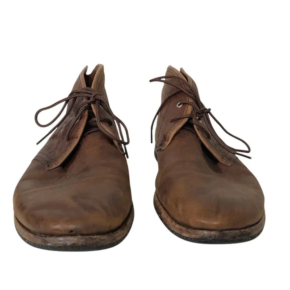 Timberland Mens 12 Wodehouse Lost History Chukka Boots Burnished Dark Brown