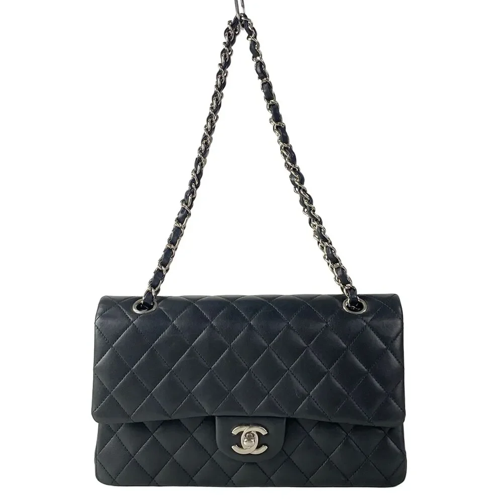 Chanel Double Flap Matelasse Shoulder Bag A01112