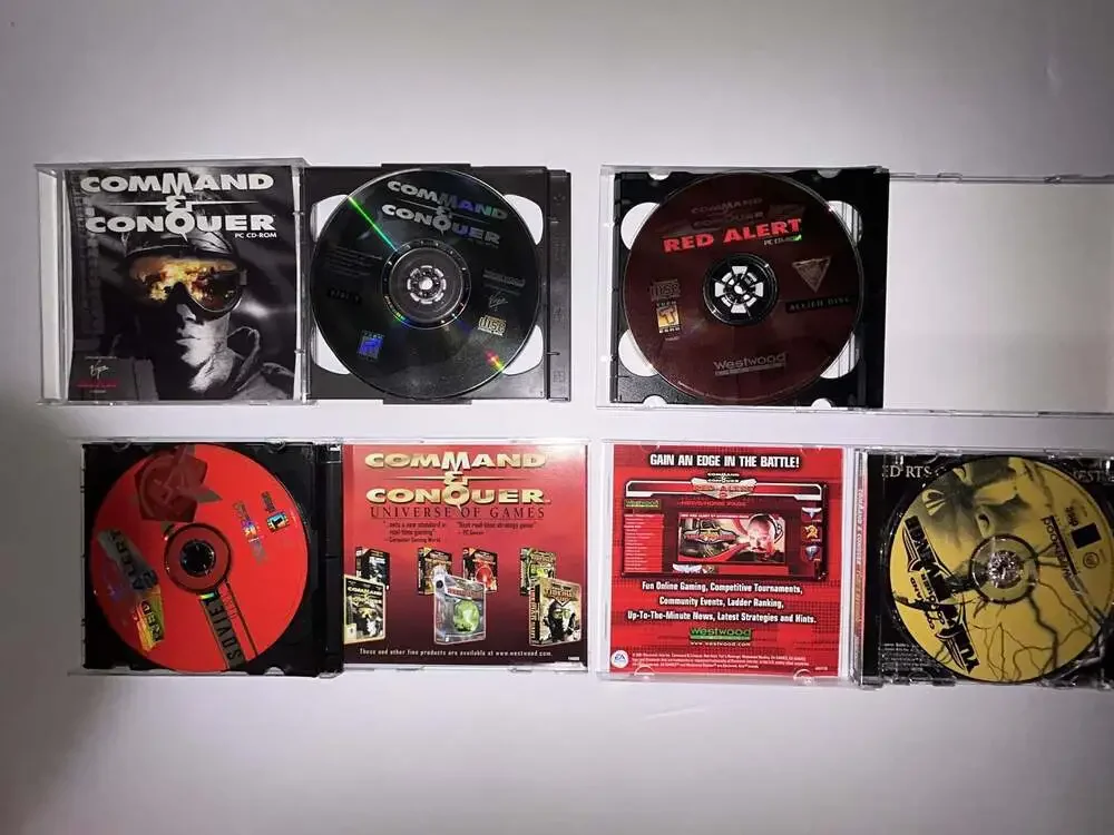 Westwood Studios Command & Conquer 4-Game PC CD-ROM Lot (Red Alert, Red Alert 2,