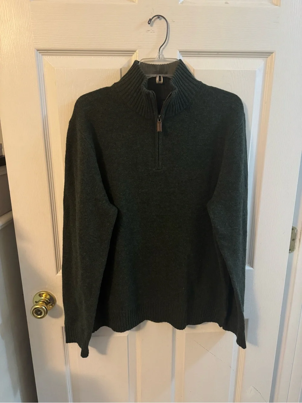 J.Crew Men's 100% Lambswool Quarter-Zip Sweater