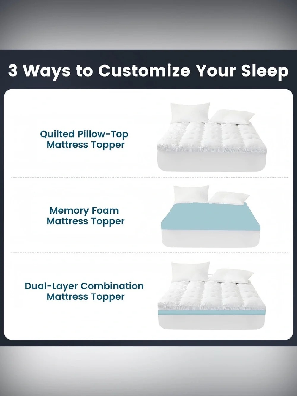 N/A pillow topper mattress