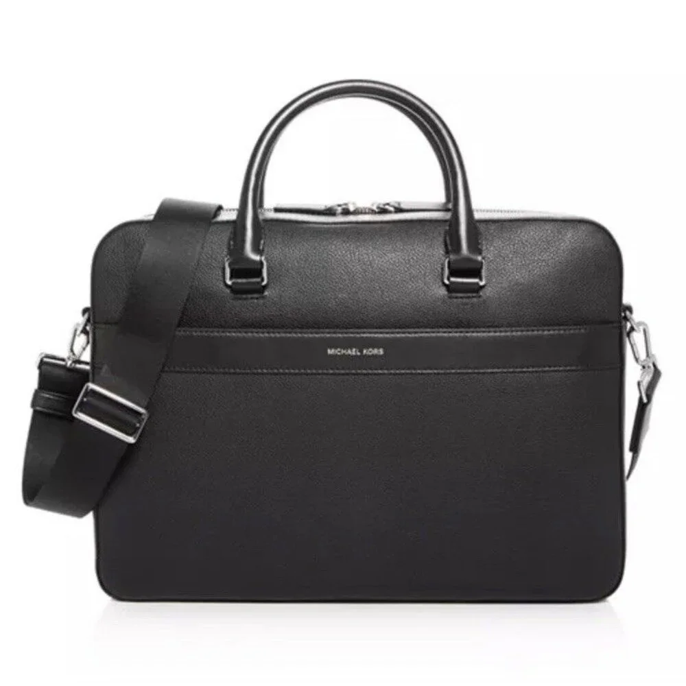 Michael Kors Mason Leather Explorer Briefcase