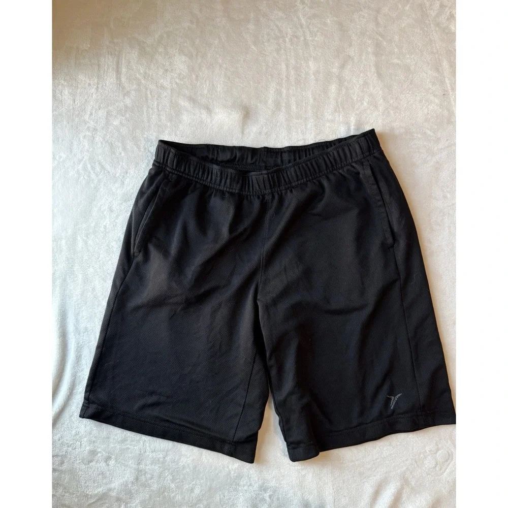 OLD NAVY Active Go-Dry Cool Mesh Boys Shorts XL 14/16 Black Front Pockets