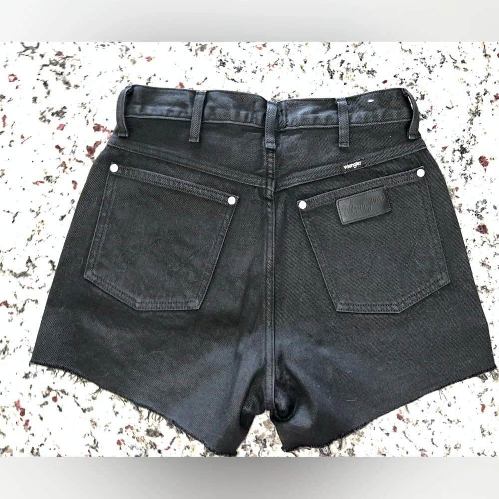 Wrangler Black Denim Jean Shorts