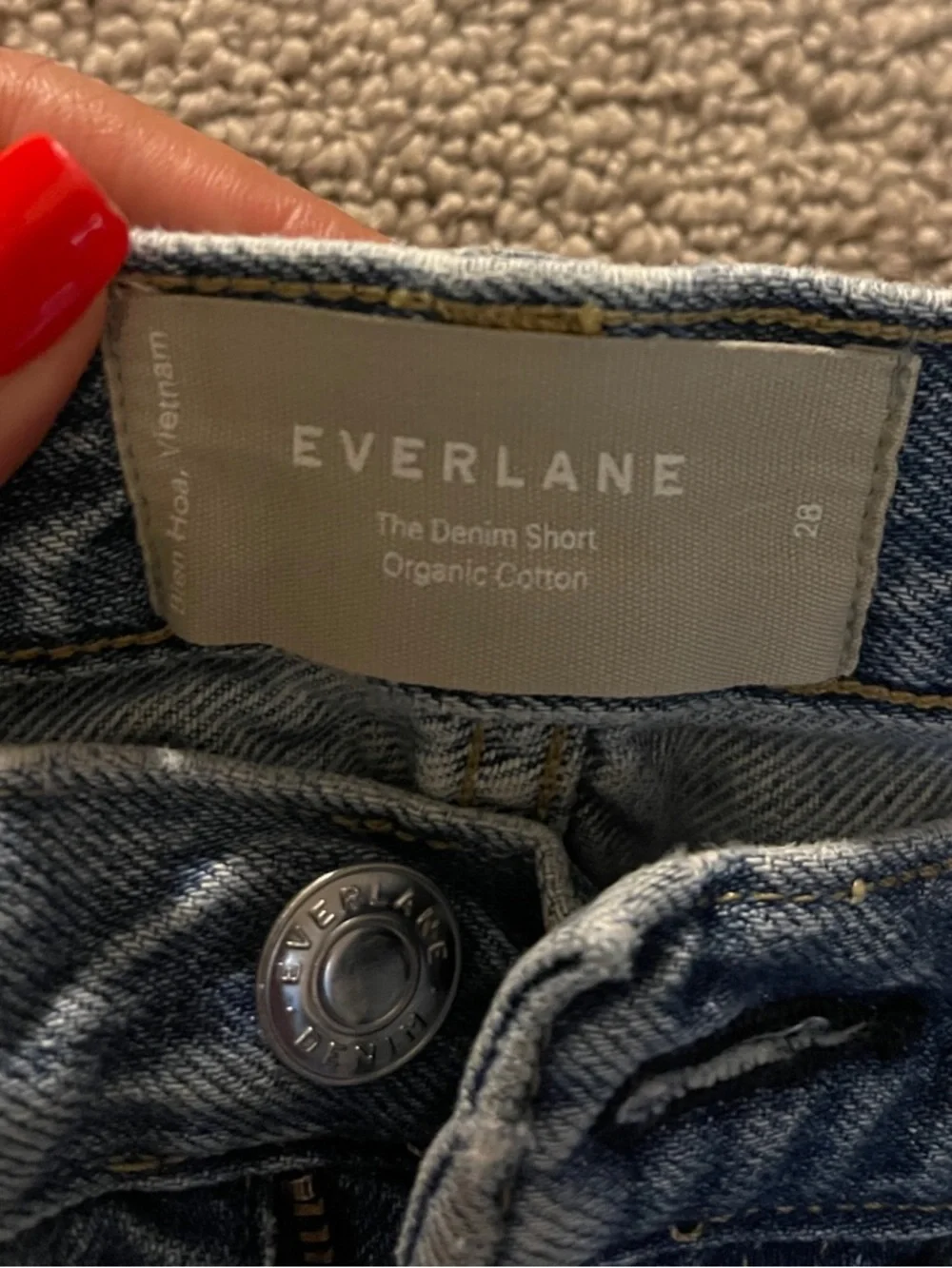 Everlane denim shorts