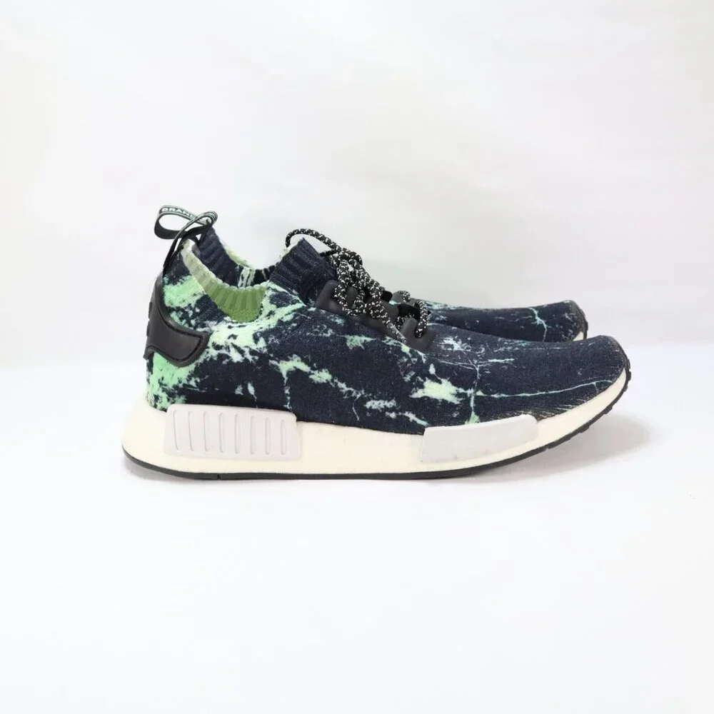 Adidas NMD R1 PK Primeknit Nomad Green‎ Marble Flash BB7996 Mens Size 8.5