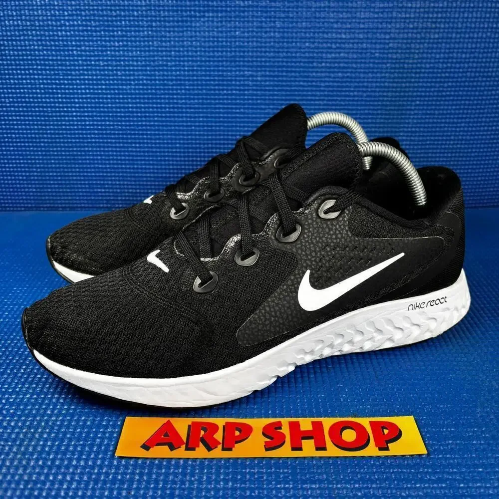 🔴 NIKE LEYEND REACT Women`s Size 11 Black White Running Shoes AA1626-001