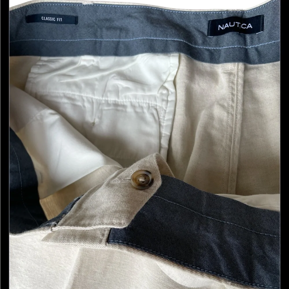 Men's Nautica Linen Pants Classic Fit Size 40x30