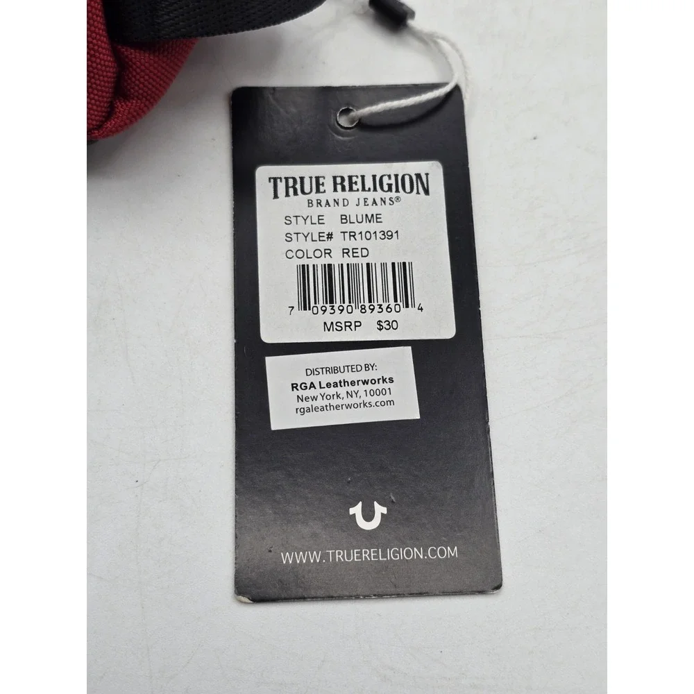 NWT True Religion Polyester Pouch - Color‎ Red - 8.75