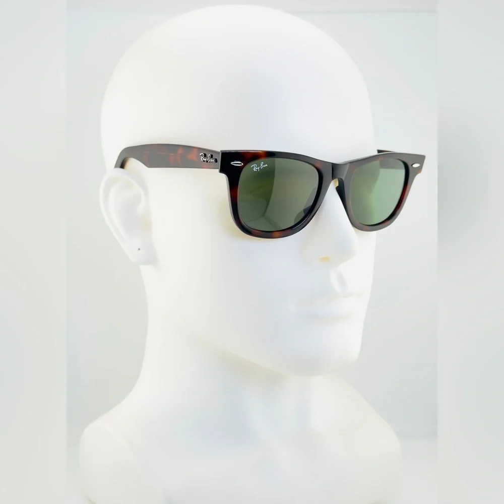 Ray-Ban Sunglasses RB2140 Original Wayfarer Tortoise Frame Green Lenses 50mm
