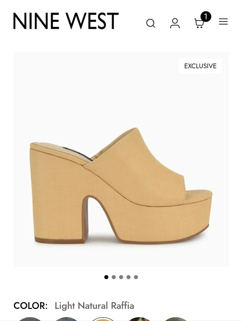 Nine West chunky platform