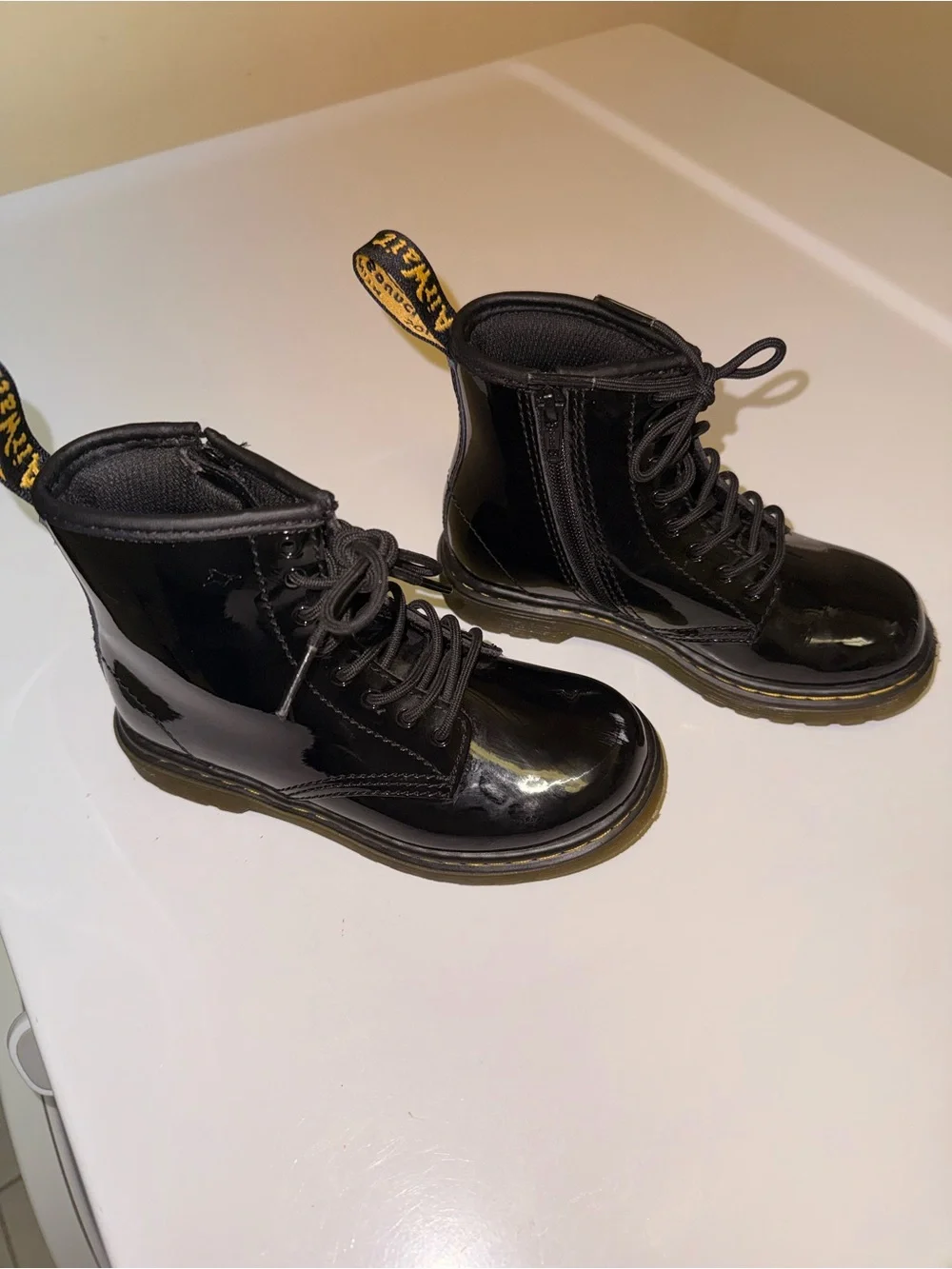 Dr. Martens shiny patent