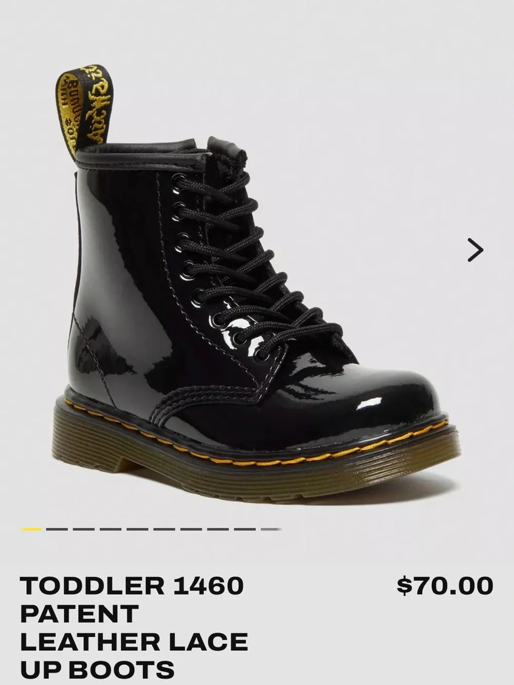 Dr. Martens shiny patent