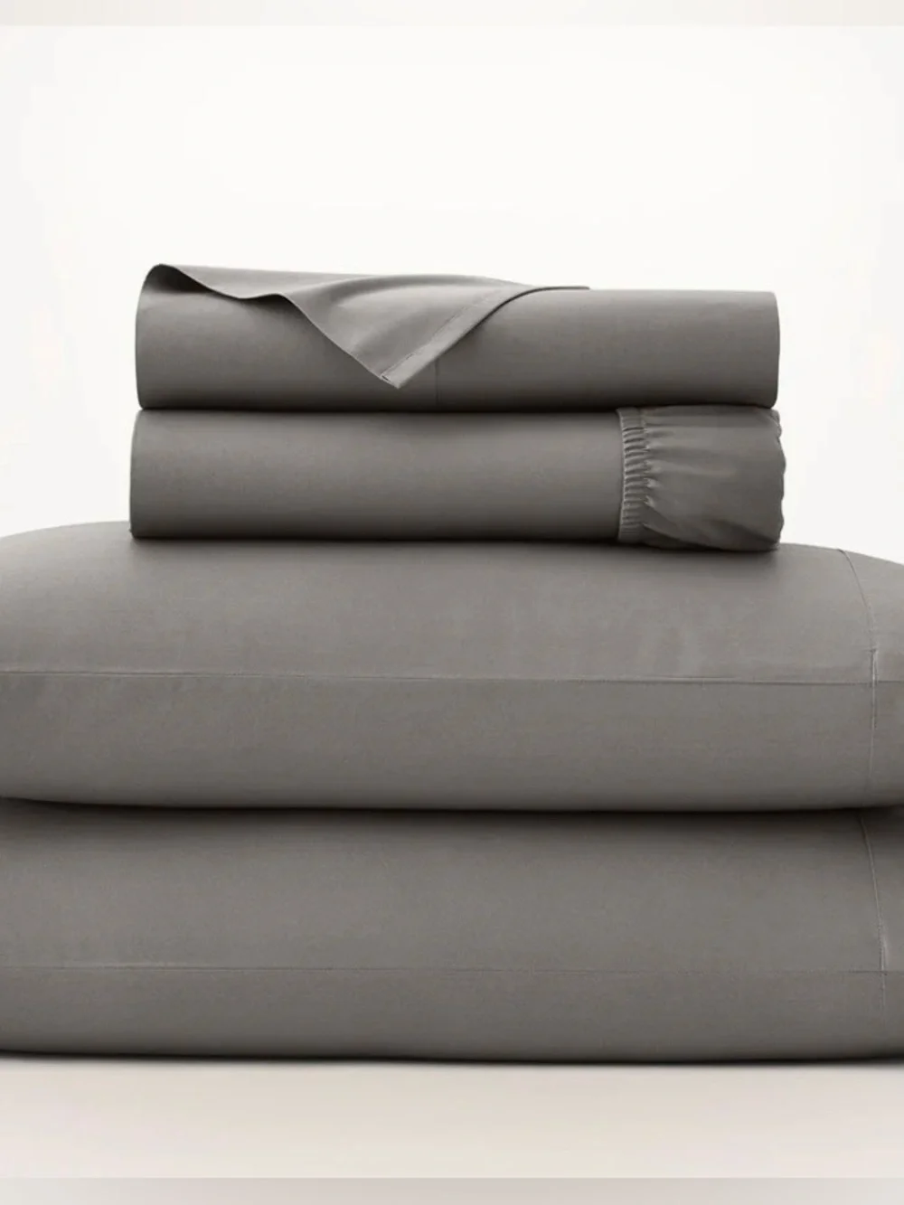 BOLL & BRANCH Signature Hemmed Cal King Sheet Set - Stone Gray