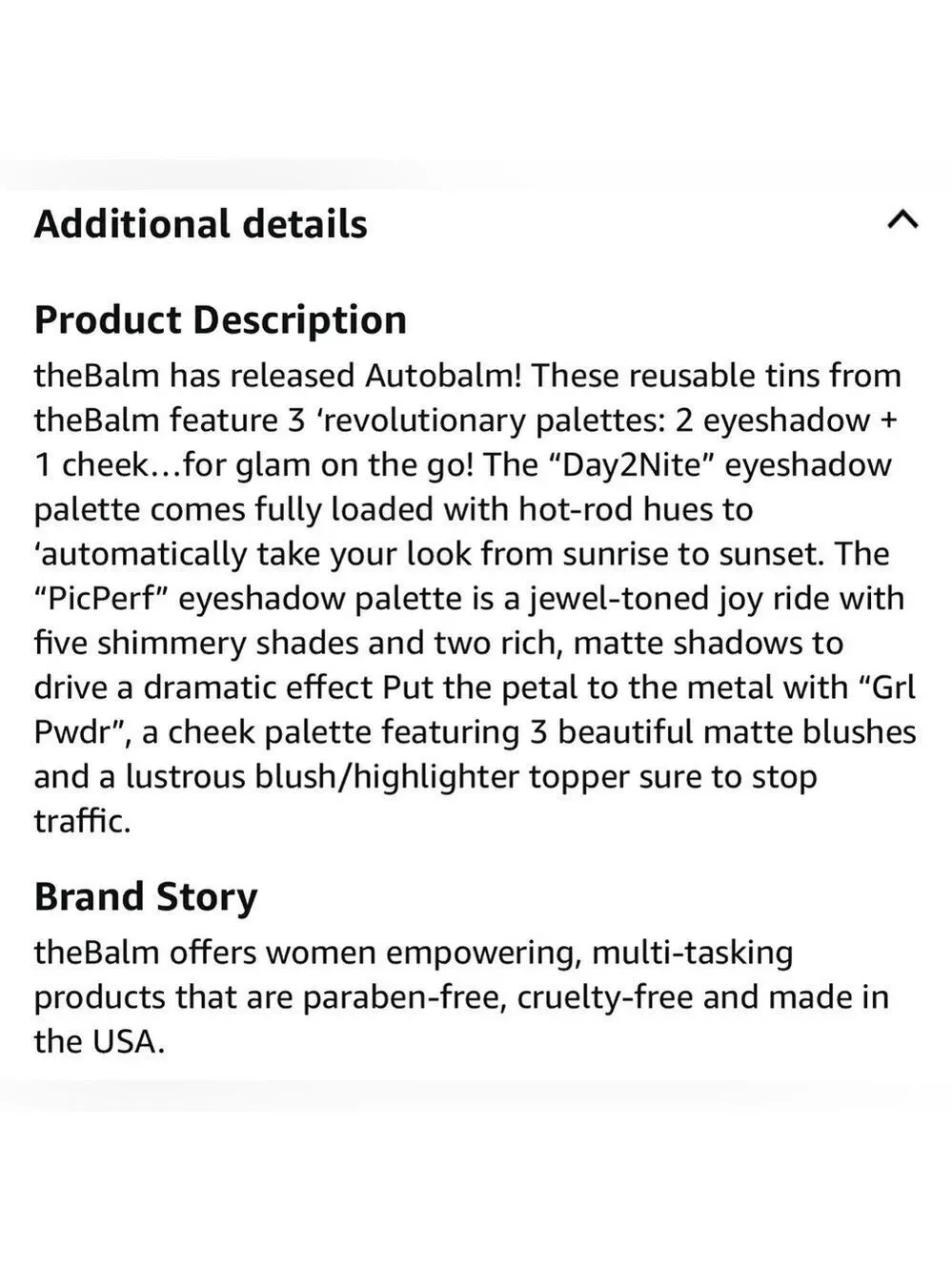 theBalm see above