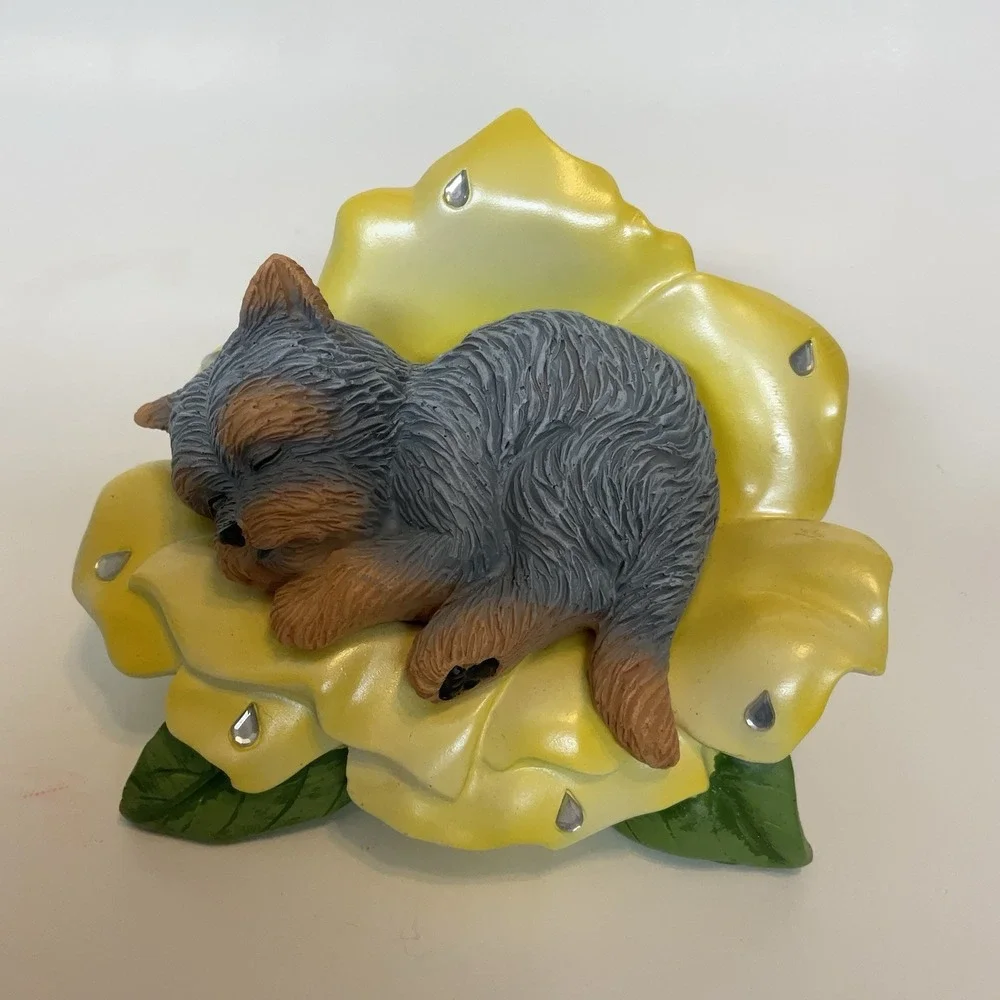 Vtg‎ Yorkshire Terrier Figurine Fur Ever Loving Baby Hamilton Collection Dogs