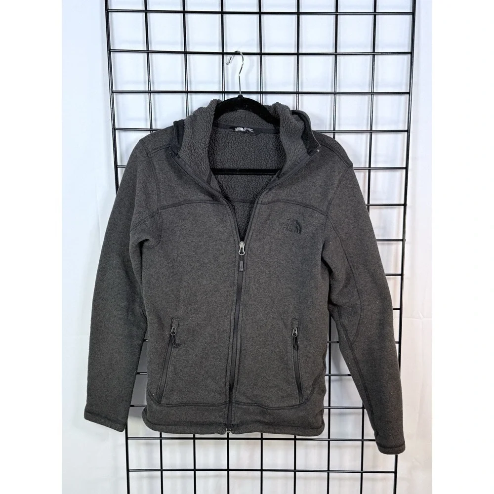 The‎ North Face Full  Zip Hooded Jacket Mens S Gray Activewear Outdoor Fleece
