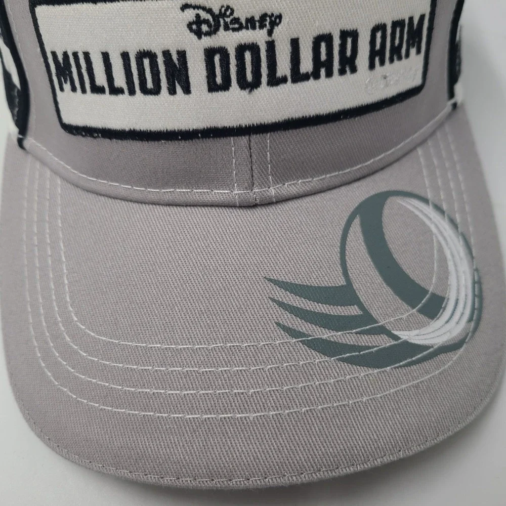 Disney Million Dollar Arm Movie Promo Hat Adjustable 2014 Sport Drama Gray White