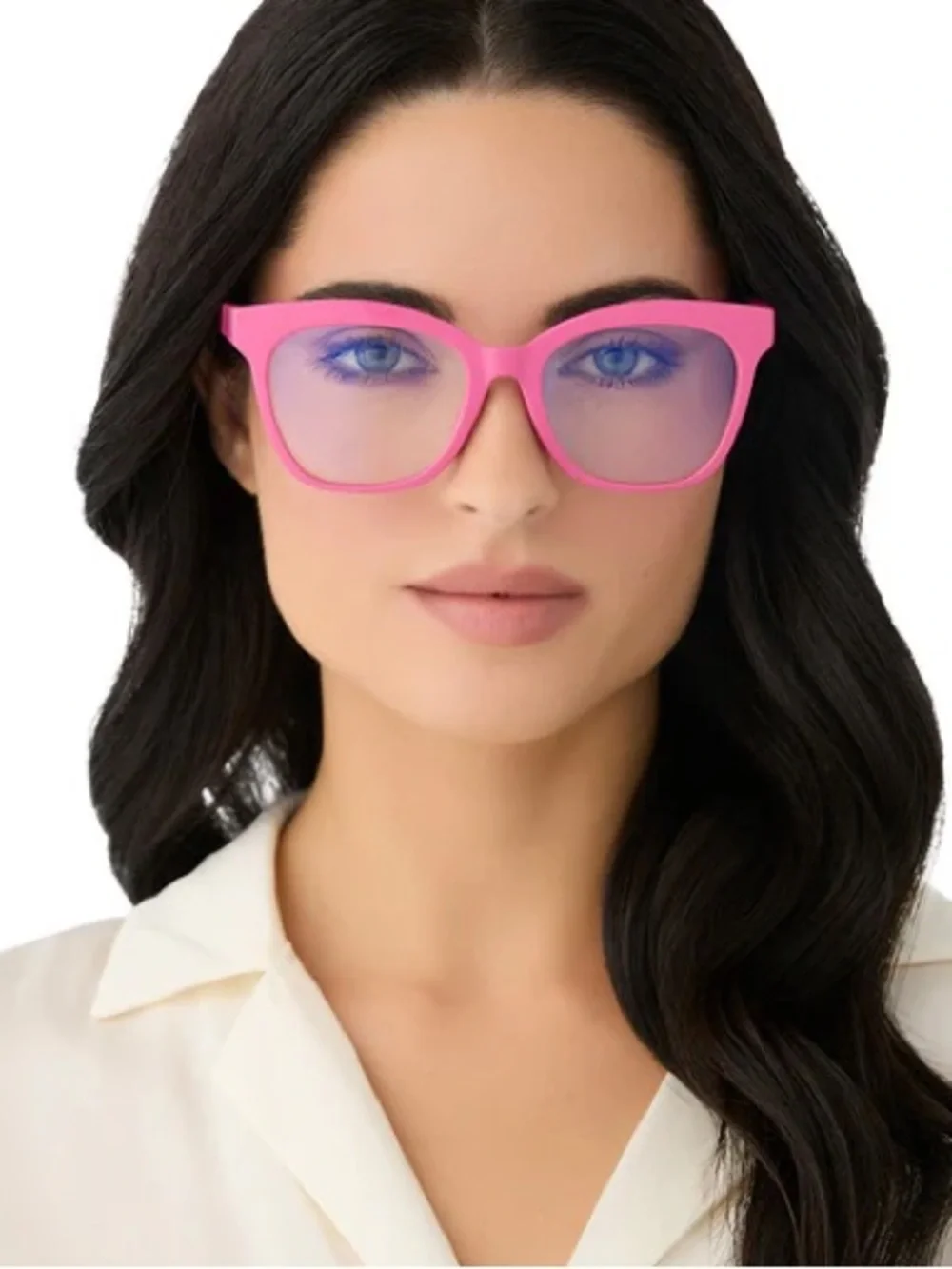 DIFF Willa Bluelight Glasses Bubblegum Pink Frame Blue Light Lens Square NWT