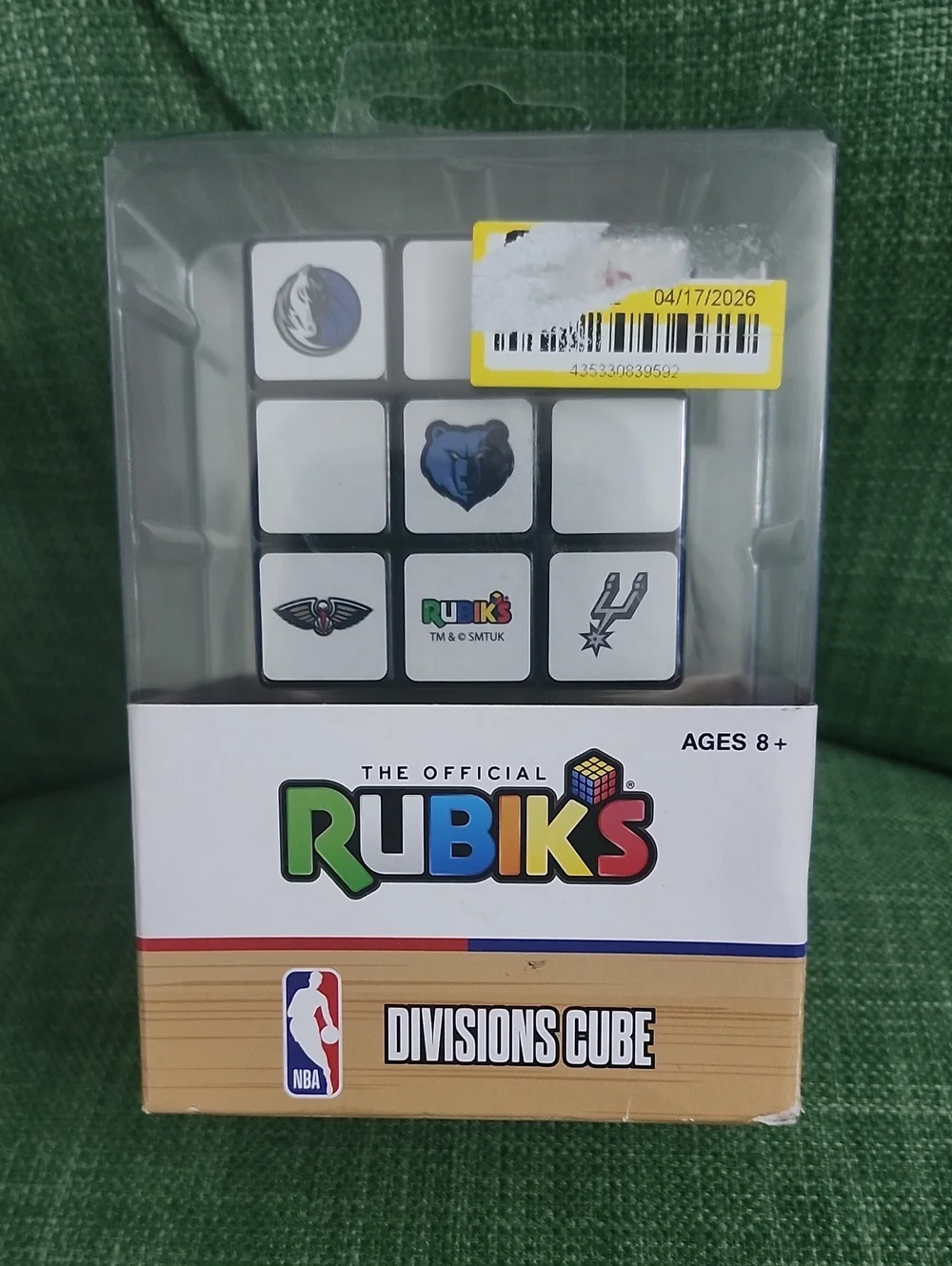 Official Rubik's NBA Divisions Cube - White & Black Logo Faces