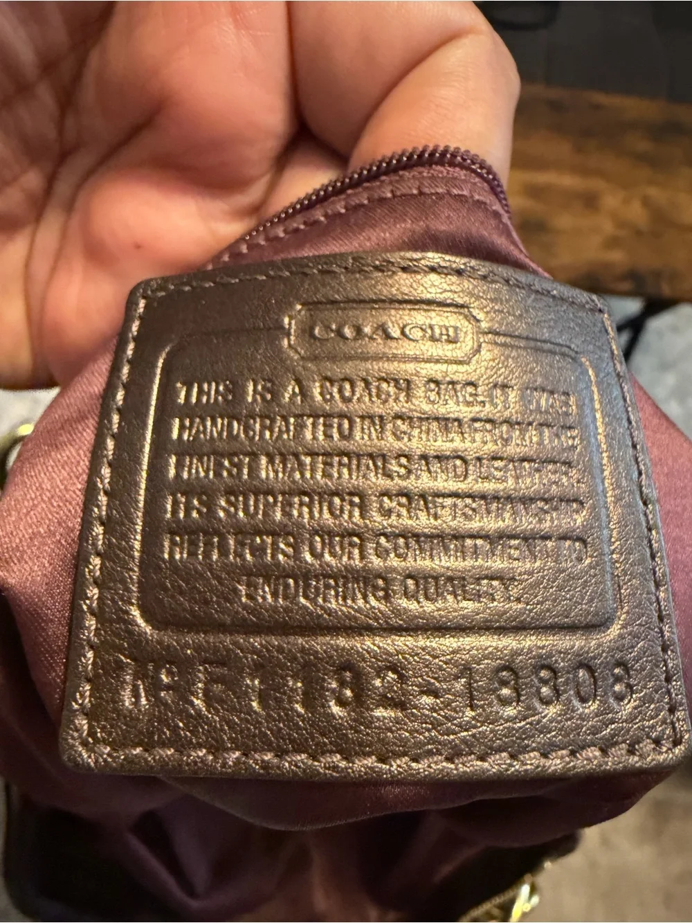 Coach front shoulder