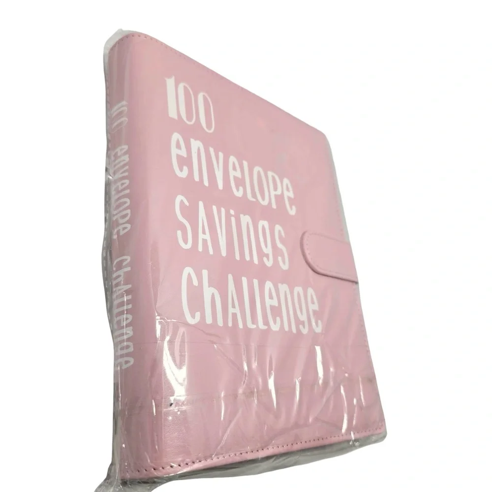 100 Envelope Savings Challenge Pink Binder Budget Planner Cash Organizer‎ New
