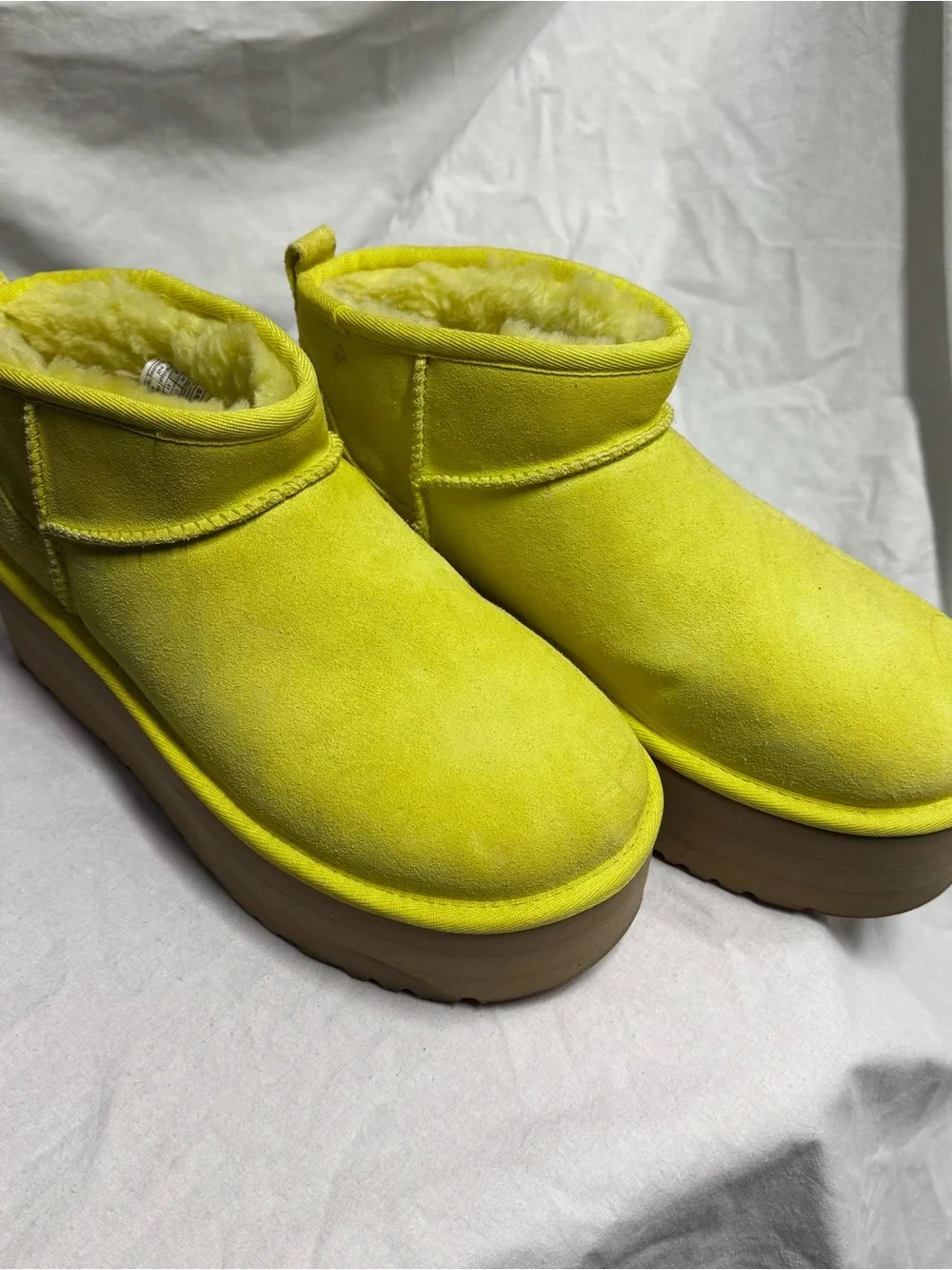 UGG neon yellow