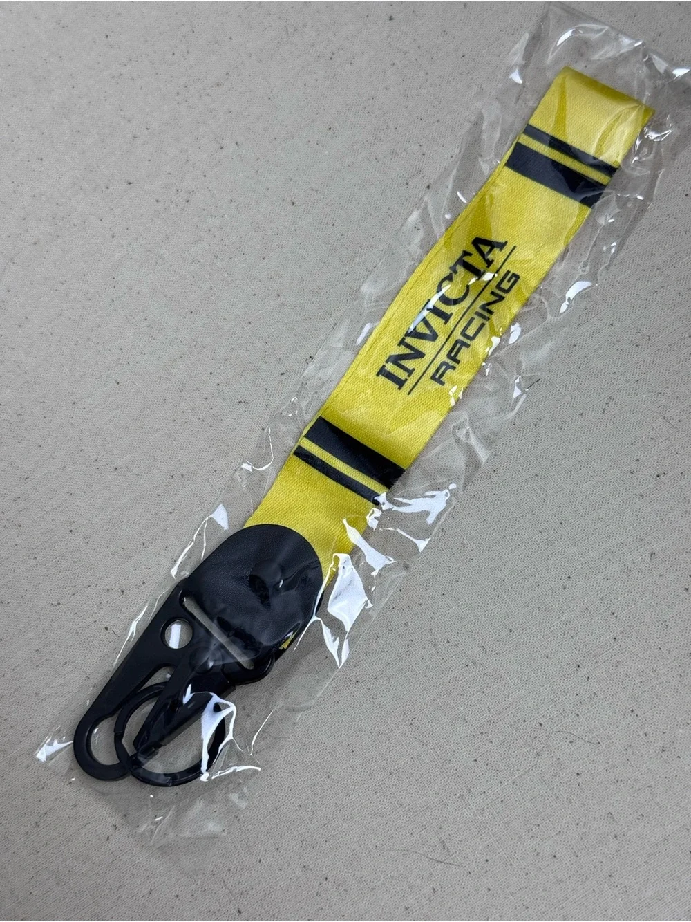 Invicta Racing Yellow and Black Keychain NWT