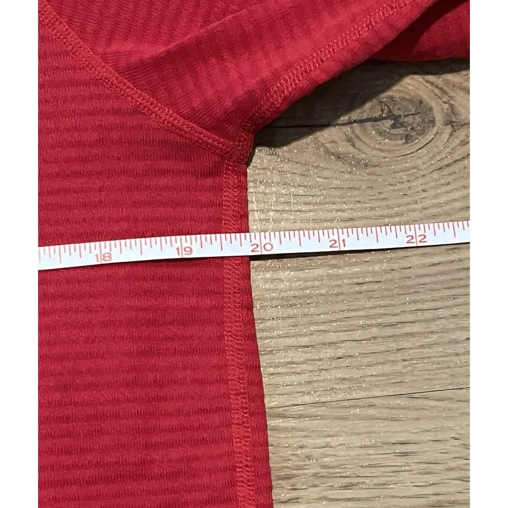 The North Face Mens FlashDry Long Sleeve Running Hike Shirt Mens M Red Outdoor