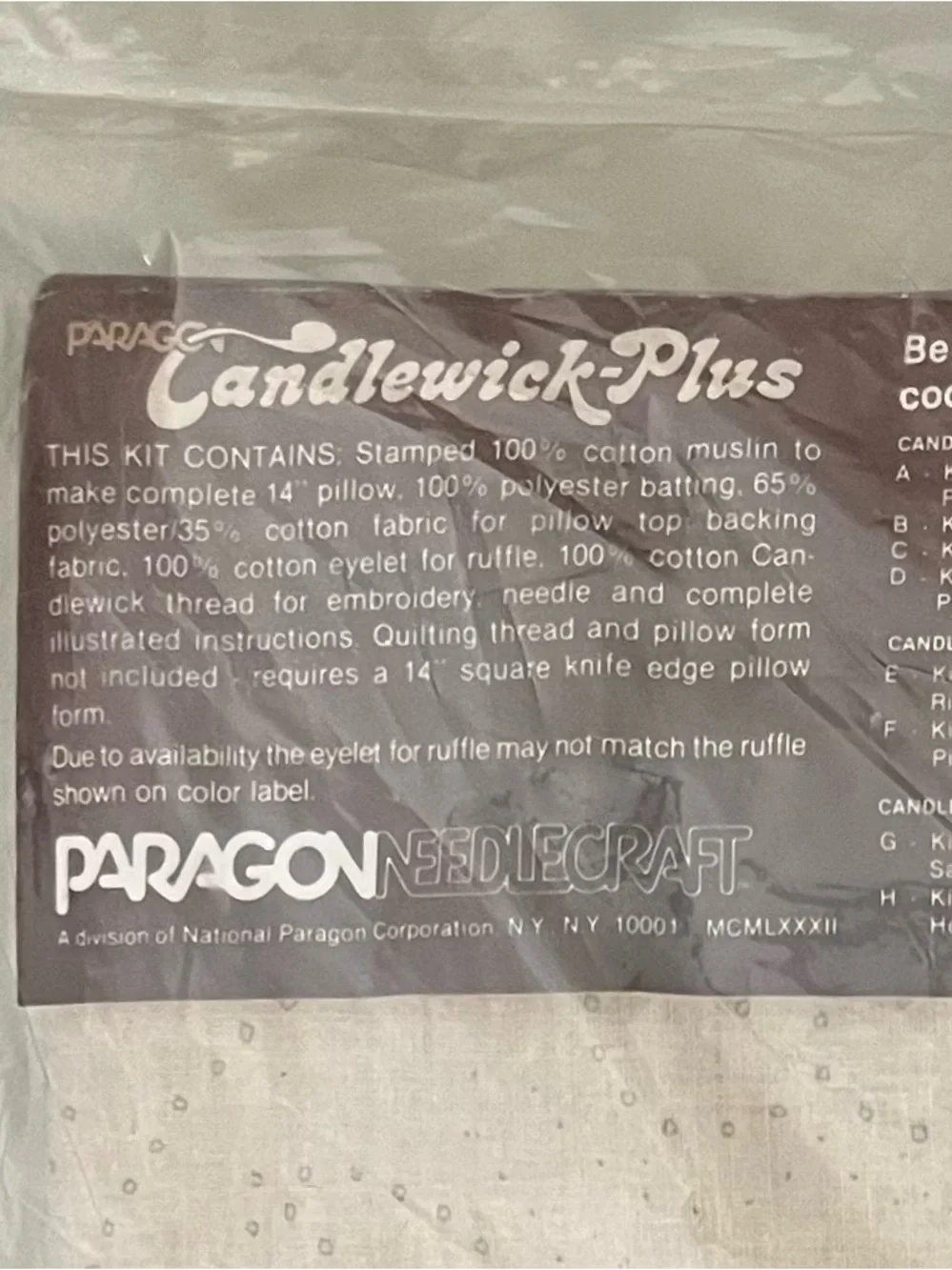 PARAGON vintage candlewick