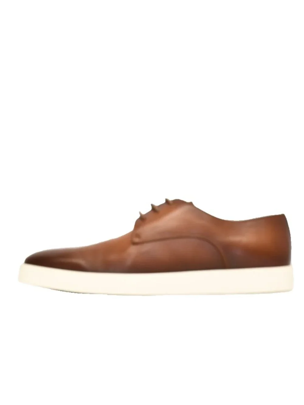 New! Santoni Dilate Men's Brown Leather Derby Shoe 11.5D US 10.5 UK DD537