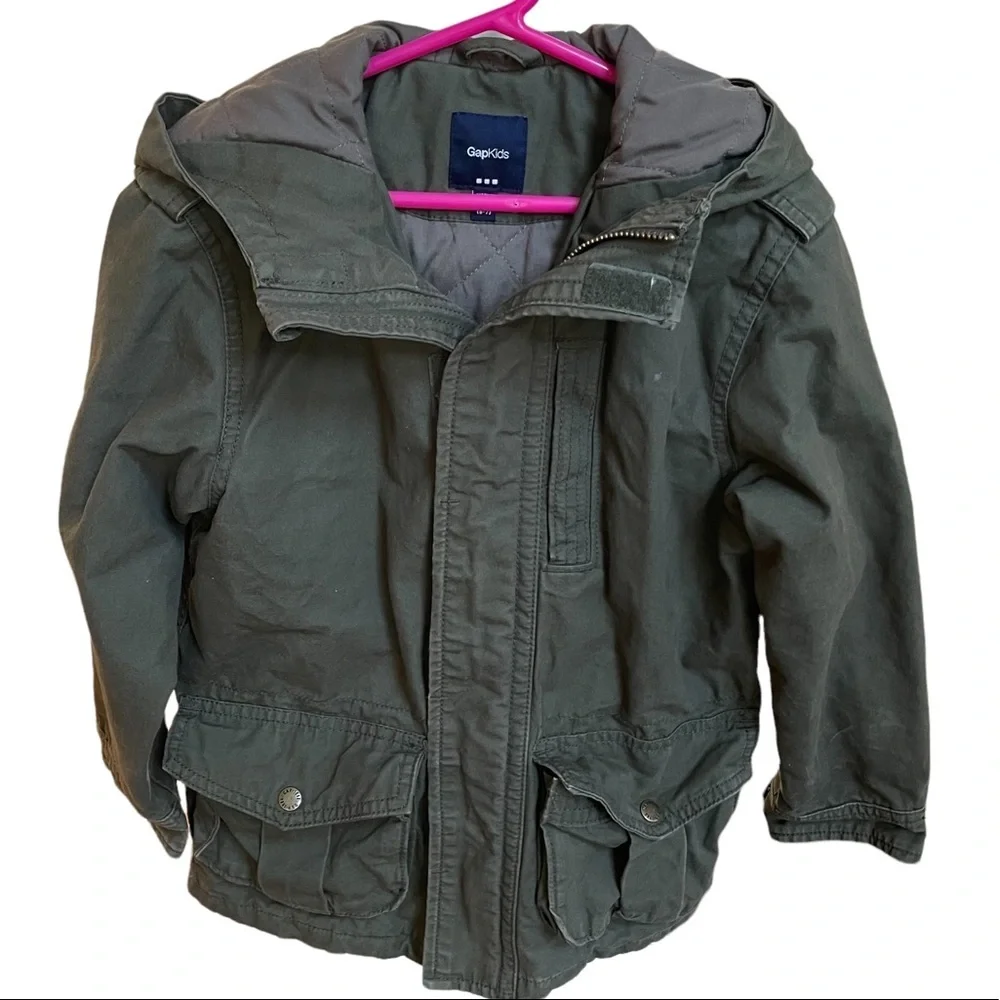 Gap Kids‎ Green Utility Winter Jacket Size: S(6-7)
