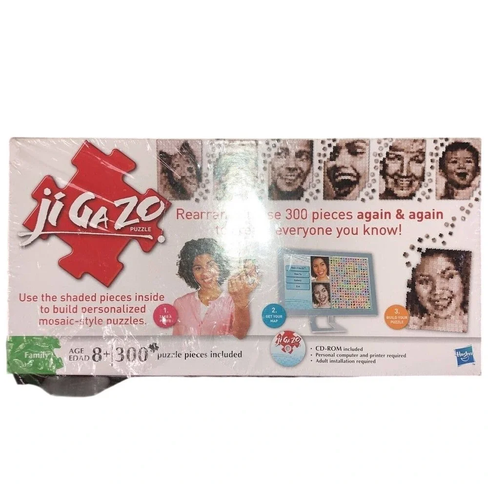 Hasbro Jigazo 300‎ Piece Puzzle Family 8+ Factory 2010 *partially sealked