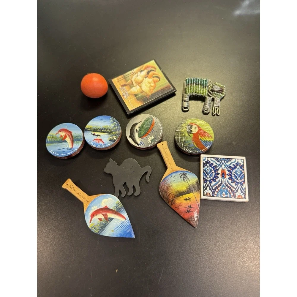 Lot Of 11 Refrigerator Magnets Many‎ Themes