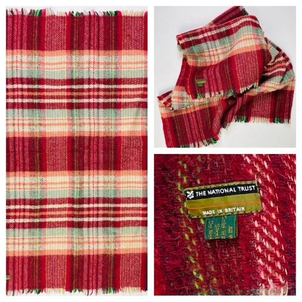 National Trust United Kingdom 100% Wool Blanket Lap Throw 46