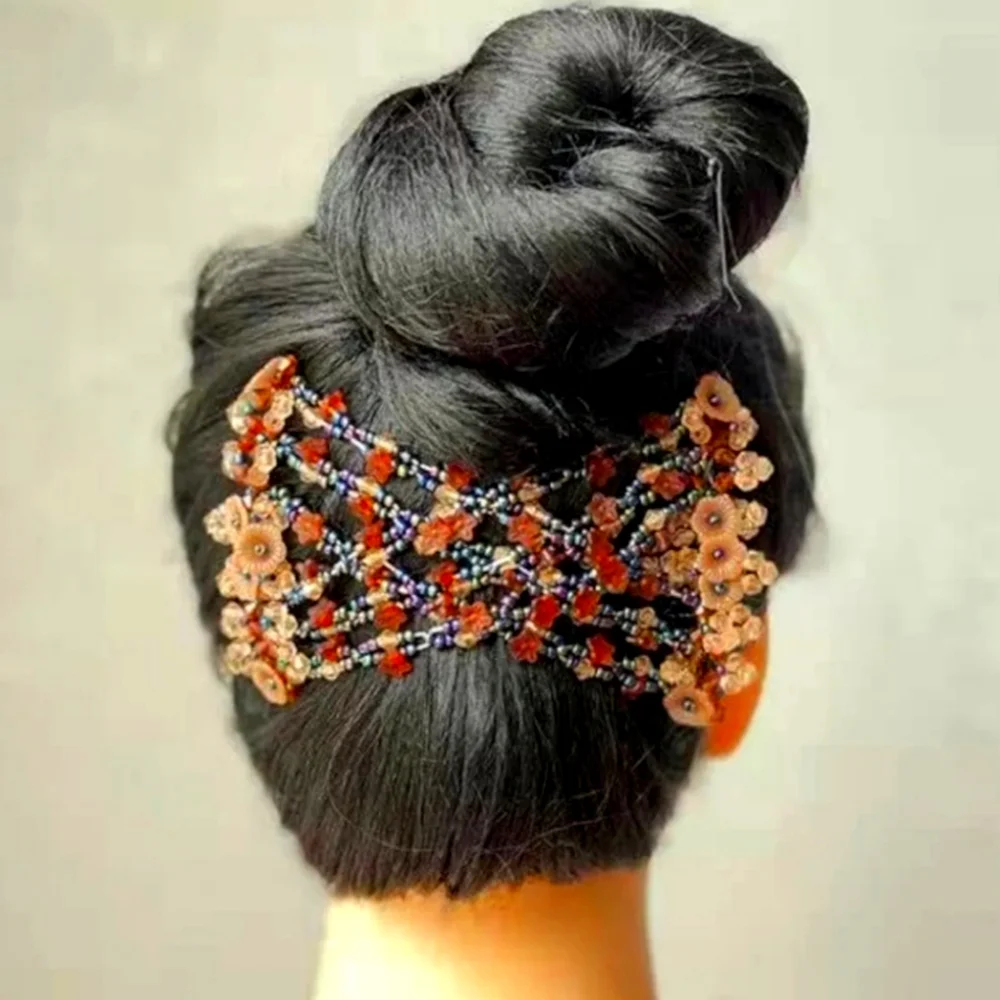 Elastic Double Hair Comb Clip - Stretchy Fashion Magic Hairpins
