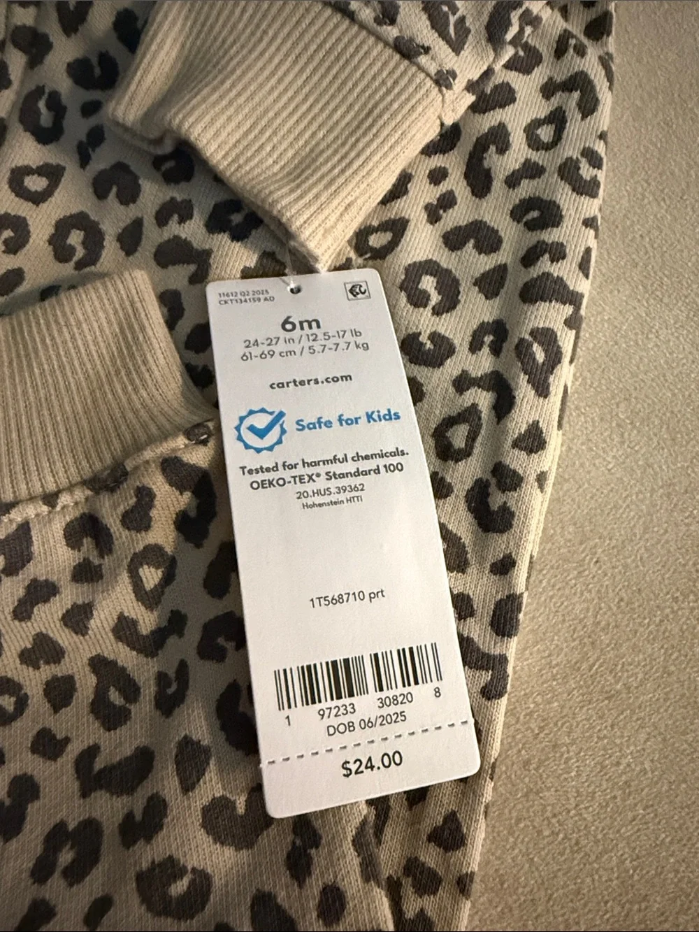 Carters cozy romper